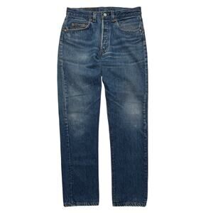 VTG 70's Levi's 501 Made In USA Dark Wash Straight Leg Blue Denim Jeans 30 x 30